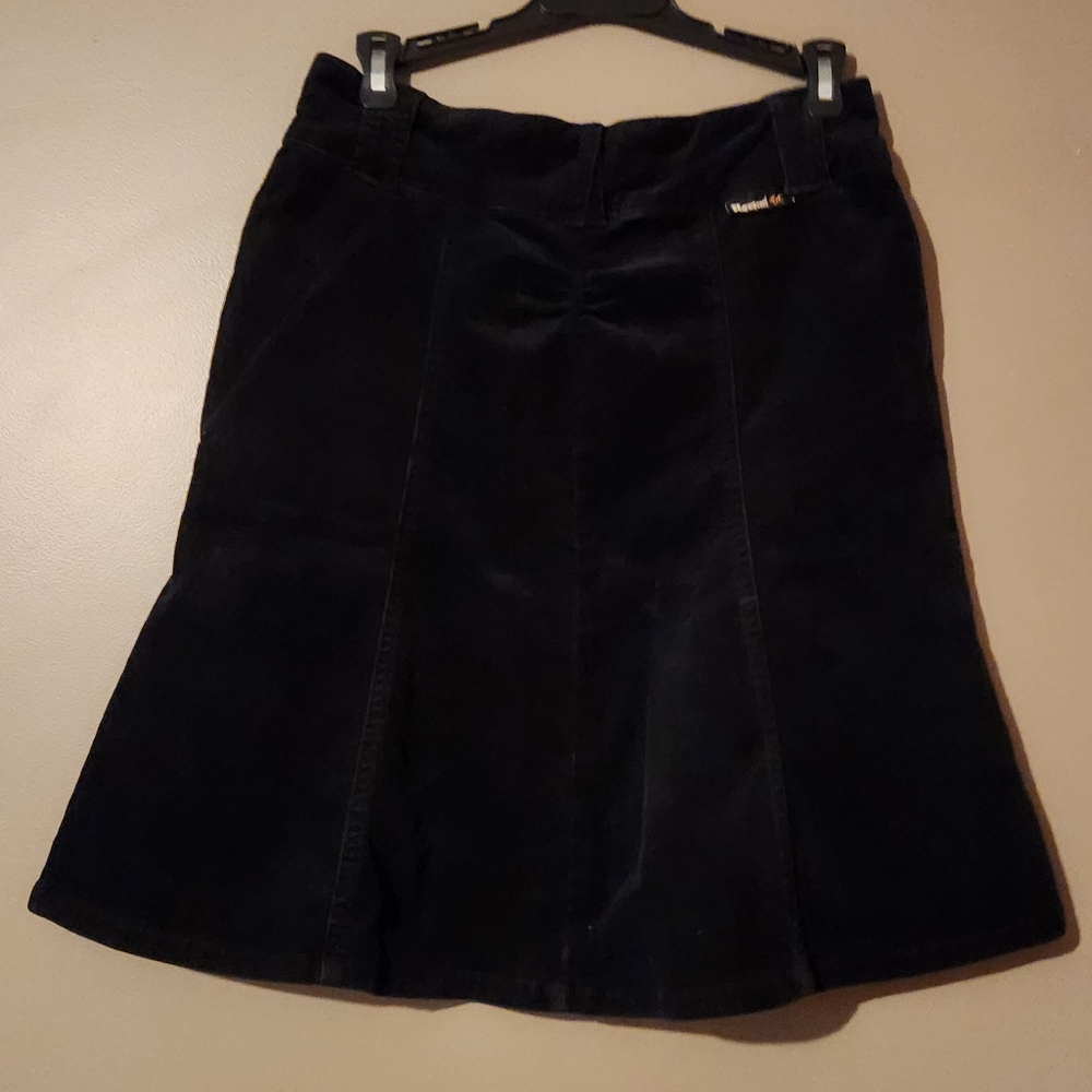 Rewind Black A-Line Corduroy Knee-Length Skirt Sz 5 EUC Countrycore - Picture 5 of 11